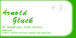 arnold gluck business card
